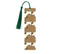 Wild Boar Animation Print 5pcs Wooden Bookmark for Men Women, Bookmarks with Tassel, Bookmarks Gifts for Book Lovers