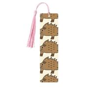Wild Boar Animation Print 5pcs Wooden Bookmark for Men Women, Bookmarks with Tassel, Bookmarks Gifts for Book Lovers