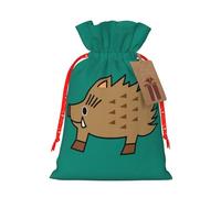 Wild Boar Animation Print Reusable Drawstring Pouch,Perfect For Birthdays,Anniversaries,And Parties