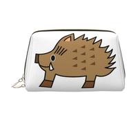 Wild Boar Animation Printed Beauty Pouch, Large Makeup Holder with Built-in Sponge Protection for Home and Trip