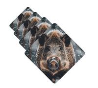 Wild Boar Car Air Freshener Cards for Women Men 4 Pack Cute Car Accessories Long Lasting Scent Car Diffuser Hanging Auto Aromatherapy Tablets Car Fresheners Gifts