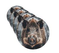 Wild Boar Car Air Freshener Cards for Women Men 4 Pack Cute Car Accessories Long Lasting Scent Car Diffuser Hanging Auto Aromatherapy Tablets Car Fresheners Gifts