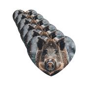 Wild Boar Car Air Fresheners 6 Pcs Funny Hanging Car Air Fresheners Cute Long Lasting Scented Mirror Hanging Decoration Ornaments Gift Auto Interior Decor For Men Women Heart Shape