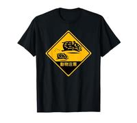 Wild Boar Crossing - Road Sign Japan Japanese Pig hog Farm T-Shirt