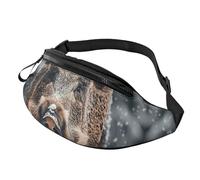 Wild Boar Fanny Pack for Men Women, Waterproof Sports Waist Bag Fashion Belt Bag Crossbody Bags Hip Bum Bag with Adjustable Strap Large Sling Bag Purse for Travel Hiking