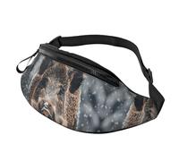 Wild Boar Fanny Pack Waist Bag For Men Women, Lightweight Adjustable Belt Bag Fashion Hip Bum Bag For Travel Hiking Running