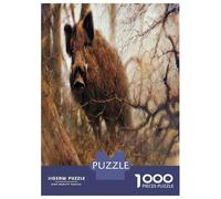 Wild Boar Forest 1000 Piece Jigsaw Puzzle Paper for Adults Nature Scene Jigsaw Puzzle for Family Relaxing Gift 52x38cm/1000pcs