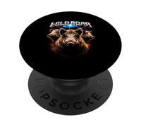 Wild Boar Heavy Metal 80s Animal Rock Music Concert PopSockets Adhesive PopGrip