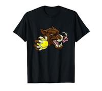 Wild Boar Hog Razorback Warthog Pig Tennis Cartoon Character Value Graphic T-Shirt