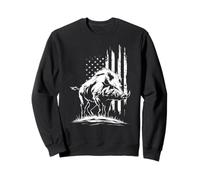 Wild Boar Hunting American Flag Hog Hunting Sweatshirt