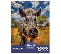 Wild Boar Jigsaw Puzzles for Adult Educational Game Difficult Challenges 1000 Piece Difficult Hard Jigsaw Puzzles for Man And Woman with Letters on Back 38x26cm/1000pcs