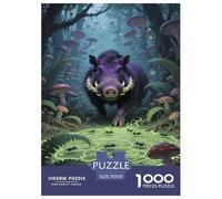 Wild Boar Jigsaw Puzzles for Adult The Impossible Challenge 1000 Pieces Difficult Hard Jigsaw Puzzles for Man And Woman with Letters on Back 70x50cm/1000pcs