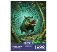 Wild Boar Jigsaw Puzzles for Adults Educational Game The Impossible Challenge 1000 Pieces Difficult Hard Jigsaw Puzzles for Man And Woman with Letters on Back 70x50cm/1000pcs