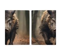 Wild Boar Photos Passport Holder, ID Card Protector Case Passport Holder with Slot Passports Travel Wallet Document Cover for Women And Men
