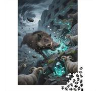 Wild Boar Puzzles 1000 Piece Rock Children's Toys for Adults And Kids Gift High Difficulty Game Educational Games 1000pcs (75x50cm)