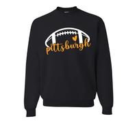 Wild Bobby Atlanta Fantasy Football Hometown Fan Heart Script Writing Sports Unisex Crewneck Sweatshirt, Black-pittsburgh, 5XL