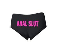 Wild Bobby Cum in Me Daddy Sexy Naughty Slutty Funny Gifts for Her Women's Cotton Spandex Booty Shorts, Black-neon , XL