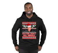 Wild Bobby Epstein Didn't Kill Himself Funny Santa Holidays Xmas Ugly Christmas Sweater Unisex Crewneck Sweatshirt, Black Hoodie, L