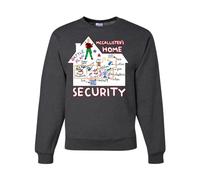 Wild Bobby McCallister's Home Security Battle Plans Alone Christmas Sweater Unisex Crewneck Sweatshirt, Heather Black, M