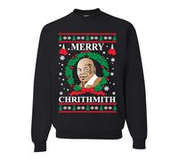 Wild Bobby Merry Chrithmith Tyson Ugly Christmas Sweater Unisex Crewneck Sweatshirt, Black, Medium
