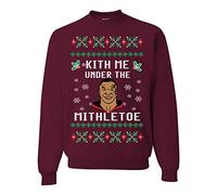 Wild Bobby Merry Chrithmith Ugly Christmas Sweater Unisex Crewneck Graphic Sweatshirt, Red Chrithmith, M