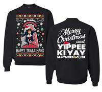 Wild Bobby Nakatomi Plaza Christmas Party 1988 Classic McClane Die Hard Ugly Christmas Sweater Crewneck Sweatshirt, Fb-black-hanz Falling, 4XL
