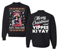Wild Bobby Nakatomi Plaza Christmas Party 1988 Classic McClane Die Hard Ugly Christmas Sweater Crewneck Sweatshirt, Fb-black-hanz Falling-cln, 5XL