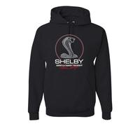 Wild Bobby Shelby Cobra USA Logo Emblem Powered by Ford Motors Cars and Trucks Unisex Hoodie Sweatshirt, Black - Legendary, L