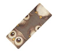 Wild Brown Bird Owl printed non slip yoga mat For floor, natural rubber non slip, with yoga mat storage tapete para ejercicio 71x26 inches