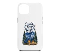 Wild Camper Nights Watercolor Camping and Stargazing Design Case for iPhone 13
