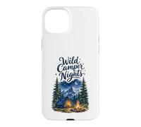 Wild Camper Nights Watercolor Camping and Stargazing Design Case for iPhone 15 Plus