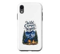Wild Camper Nights Watercolor Camping and Stargazing Design Case for iPhone XR