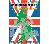 Wild Card Games MAPOMINOES UK - Fun educational geography travel game about connecting counties in England, Scotland, Wales & Northern Ireland. Like dominoes with maps.,Black