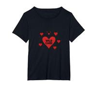 Wild Card Queen of Hearts Poker Casino Gambler Royal T-Shirt, Women's Plus, Black, 2X
