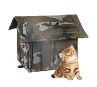 Wild Cat House | Katzenhaus for an Outdoor Cat Weatherproof Scratch Resistant Warm Half Closed Half Closed Slides in Insulated Cat Style for a