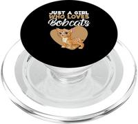 Wild Cat Lover Bobcat Feline Just A Girl Who Loves Bobcats PopSockets PopGrip for MagSafe
