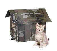 Wild Cat Sanctuary Outdoor Cat Kennel Weatherproof Scratch-Resistant - Insulated Semi-Closed Cat Kennels for Outdoor Cats, Chic Outdoor Cat Shelter in Winter