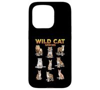 Wild Cat Species Educational Animal Big Cat Lover Case for iPhone 15 Pro