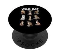 Wild Cat Species Educational Animal Big Cat Lover PopSockets Adhesive PopGrip