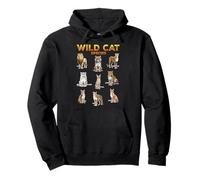 Wild Cat Species Educational Animal Big Cat Lover Pullover Hoodie