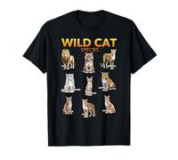 Wild Cat Species Educational Animal Big Cat Lover T-Shirt
