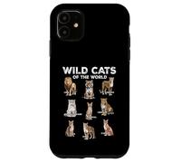 Wild Cats Animals of the World Educational Wild Animal Lover Case for iPhone 11