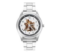 Wild Cats Animals of The World Quartz Watch Stainless Steel Wrist Watches for Men Women Easy to Read