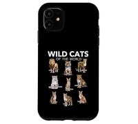 Wild Cats of the World Educational Animal Big Cat Types Case for iPhone 11