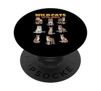 Wild Cats of the World Educational Animal Big Cat Types PopSockets Adhesive PopGrip