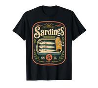 Wild Caught Sardines in Olive Oil Retro Seafood Fish T-Shirt