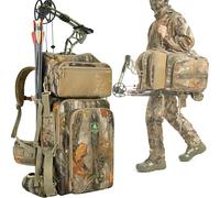 Wild Cedar Camo Bow Hunting Backpack for Men, Saddle Hunting Backpack with Bow Holder, Compound Bow Hunting Bag for Deer and Elk Hunting