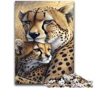 Wild Cheetah Adult Jigsaws 2000 Piece,Challenging To Complete But Fun And Humorous with Matching Poster And Trivia Sheet (70X100cm)