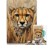 Wild Cheetahs Jigsaws 1000 Pieces for Teenagers,Educational Games Home Decoration Deal As Gifts for The Whole Family 50x75cm