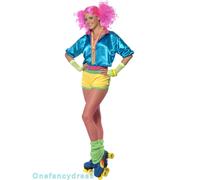 Wild Child Madonna Adult Ladies 1980s Fancy Dress Costume 80s Aerobics Outfit
